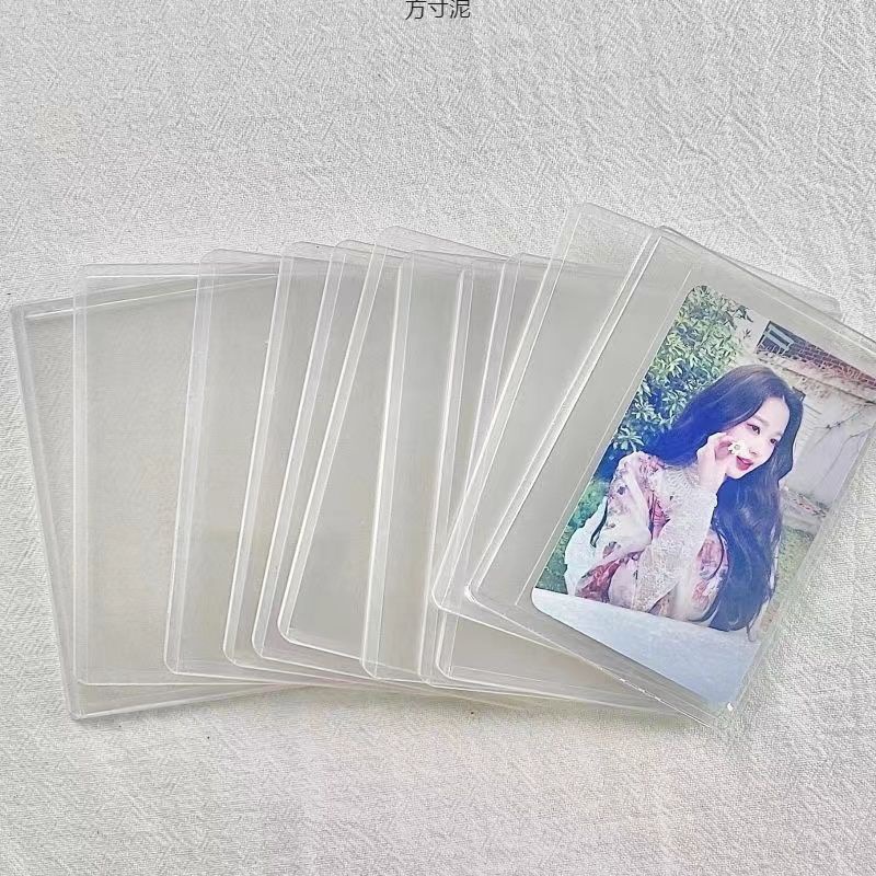 Funda de tarjeta de goma de película compuesta transparente Funda protectora de tarjeta White Light Polaroid Funda de goma dura de tarjeta pequeña Funda protectora de certificado