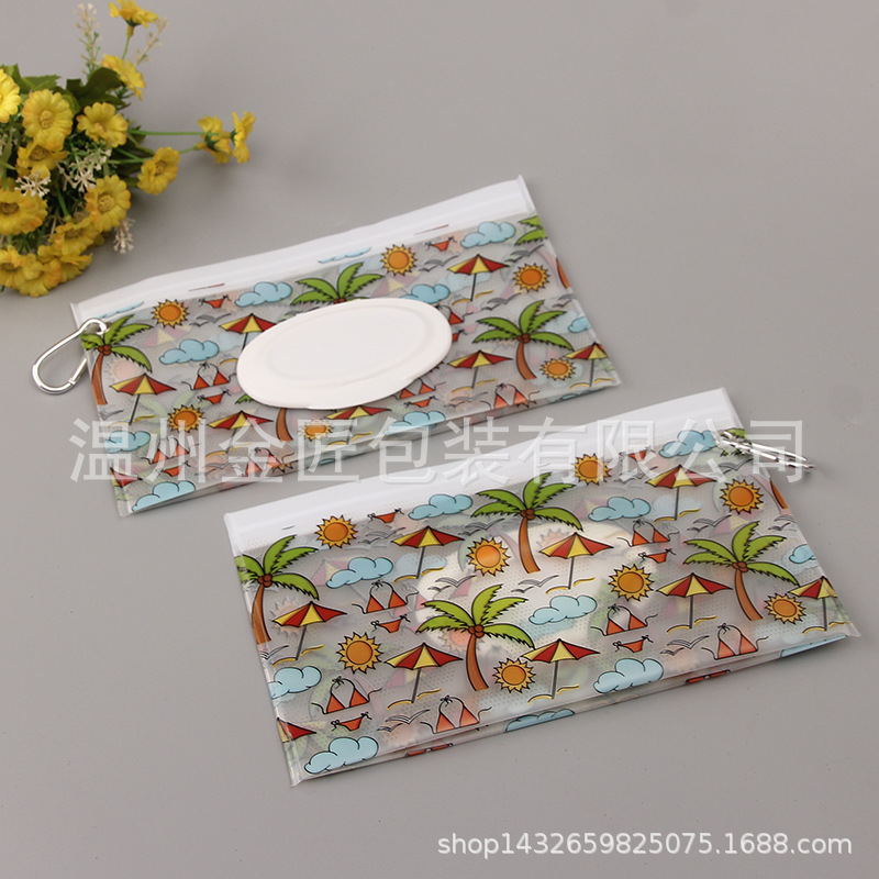 Nuevo mosquetón EVA bolsa de toalla húmeda con tapa abatible, bolsa colgante de mano con hebilla de caballo, bolsa con cremallera autosellada a prueba de fugas