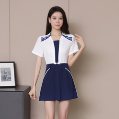 2023新款足浴技師工作服女氣質足療按摩推拿休閒養生會所氣質套裝