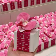 新しい胡蝶蘭ウェディングキャンディボックスフェルトハッピーワード婚約ボックスウェディングキャンディボックスニッチハイエンドコンパニオンギフトボックス
