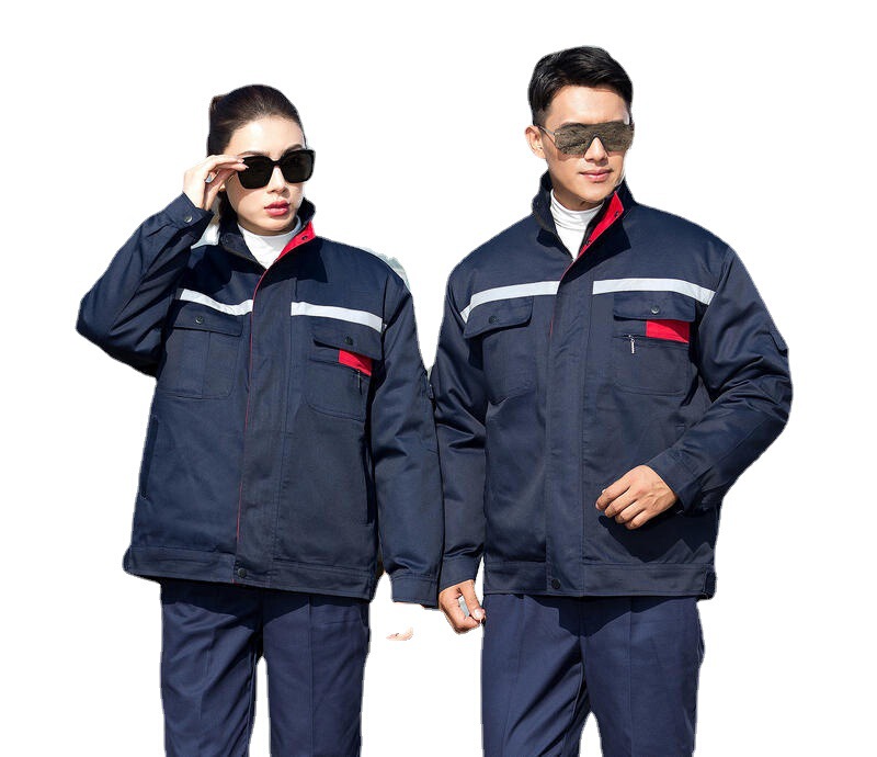 帯電防止作業服、綿服、取り外し可能、ガソリンスタンドで使用可能、ポリエステル綿混紡、厚手、保温、工場ロゴ入り|undefined