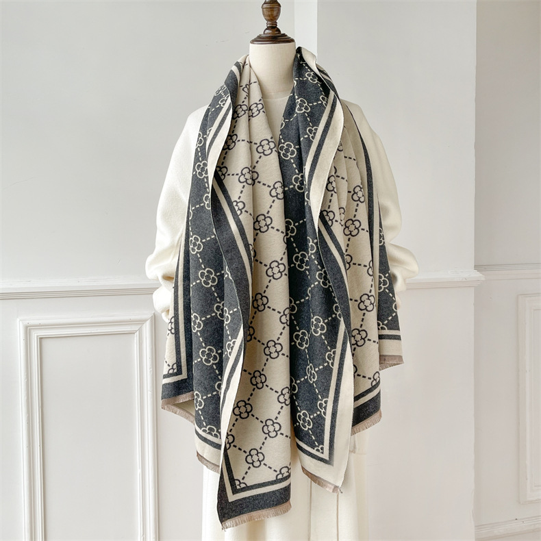 Schal für Damen im Winter, mit High-End-Gefühl, aus Kaschmir. Schal für die Klimaanlage im Büro, vielseitige Trendmarke._voghion.com