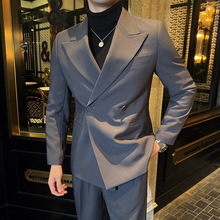 西装外套男秋冬新款高级感商务结婚礼服塔士多男士西服套装两件套
