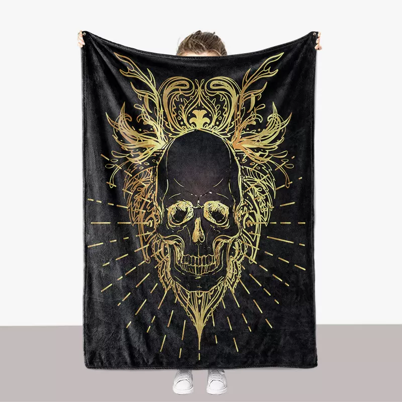 太阳月亮壁虎系列 跨境法兰绒毛毯3D印花沙发盖毯 亚马逊加厚盖毯