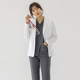 朵知医美白大褂长袖工作服女医师服美容院诊所口腔护士高端医美-阿里巴巴