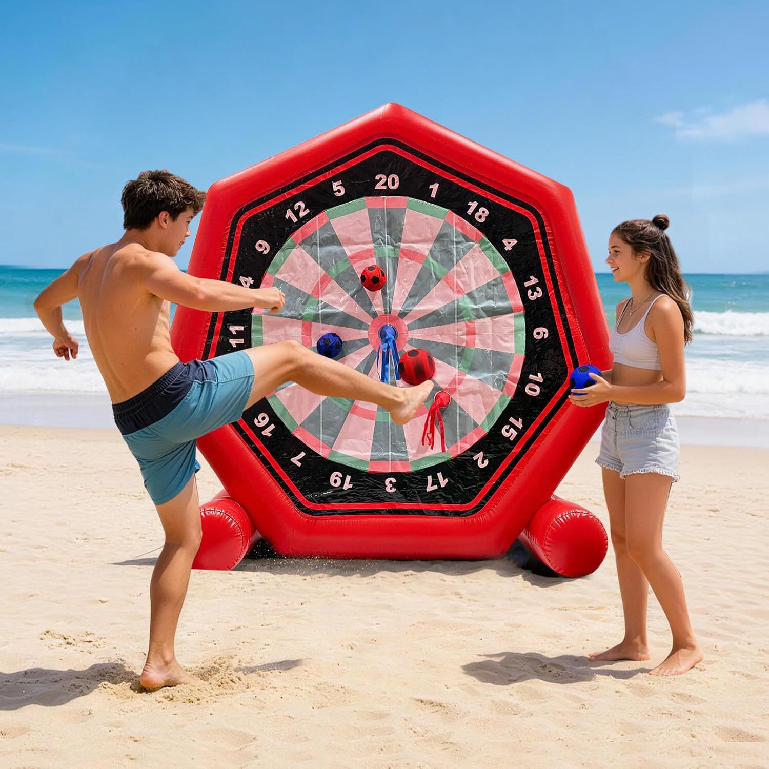 New cross-border PVC thickened inflatable water target throwing toy, outdoor sports fun dartboard