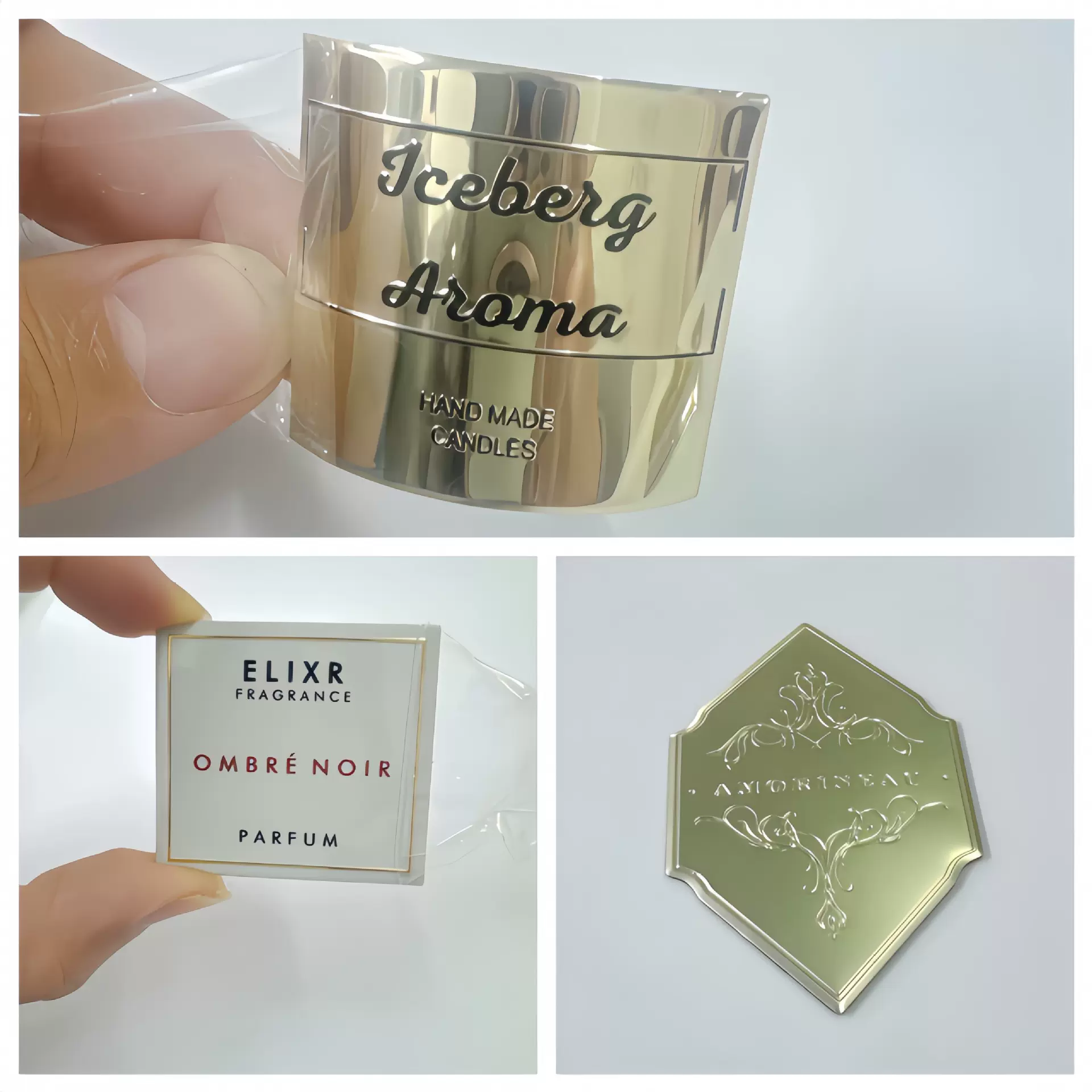 个性定制粘性强金属标签logo香水标牌化妆品铭牌印刷凹凸香薰贴标