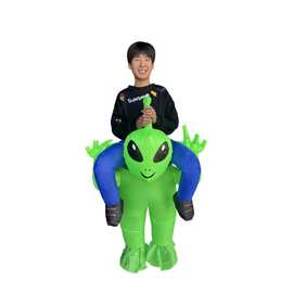 节庆派对搞笑户外人偶外星人抱人充气服外星人背人充气服表演服