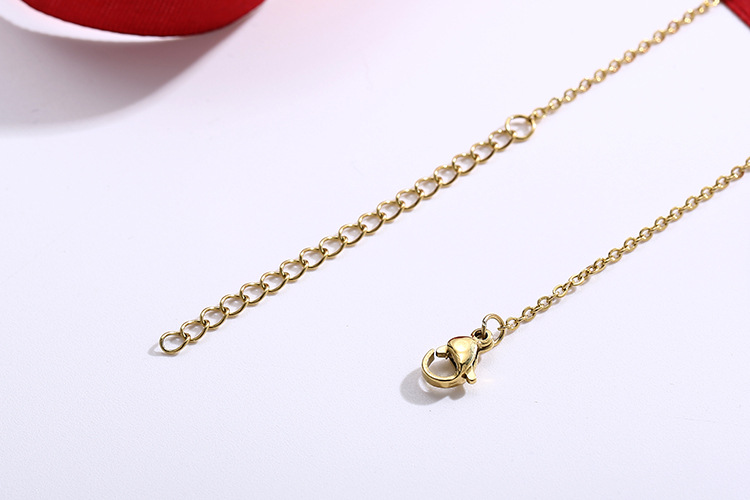 Fashion simple heartshape pendant earrings stainless steel heartshaped necklace setpicture5