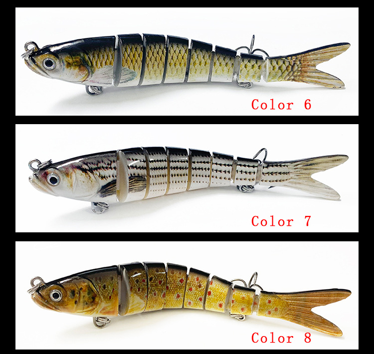 5 Pcs jointed swimbait Hard Swimbaits Fresh Water Bass Swimbait Tackle Gear