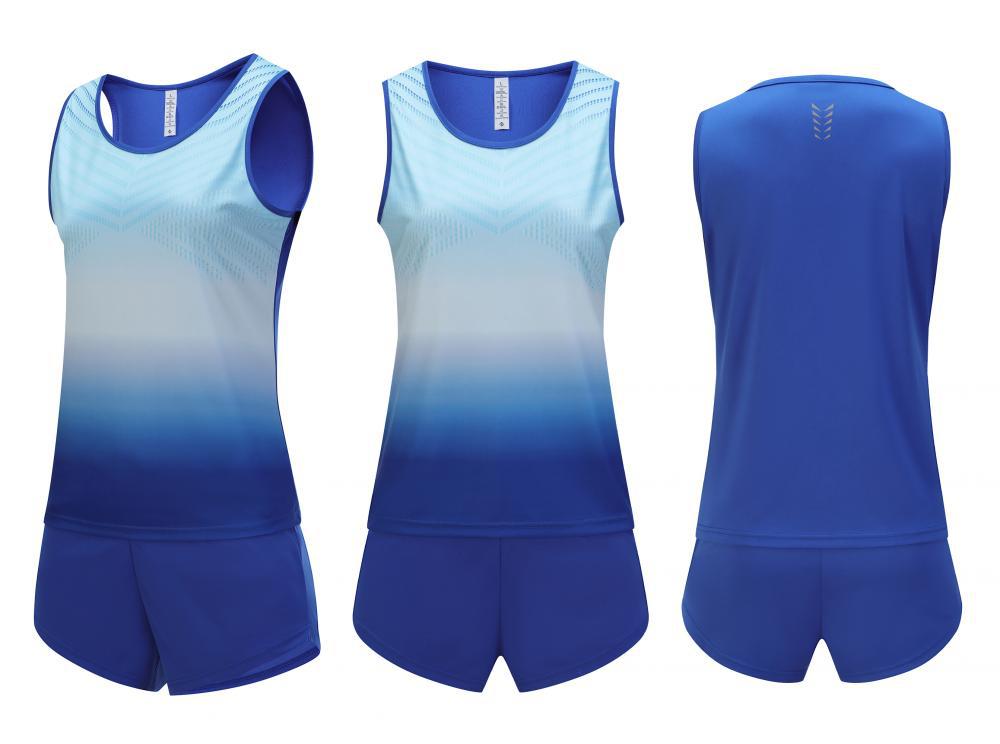 Trajes de entrenamiento de atletismo de mujeres trajes deportivos de maratón correr chaleco de secado rápido ocio suelto 8316