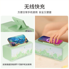 多機能携帯電話ホルダー、ワイヤレス充電器、スピーカー、イラスト、エッセンシャルオイルアロマディフューザー、ナイトライト、ホームギフト、カップルギフト