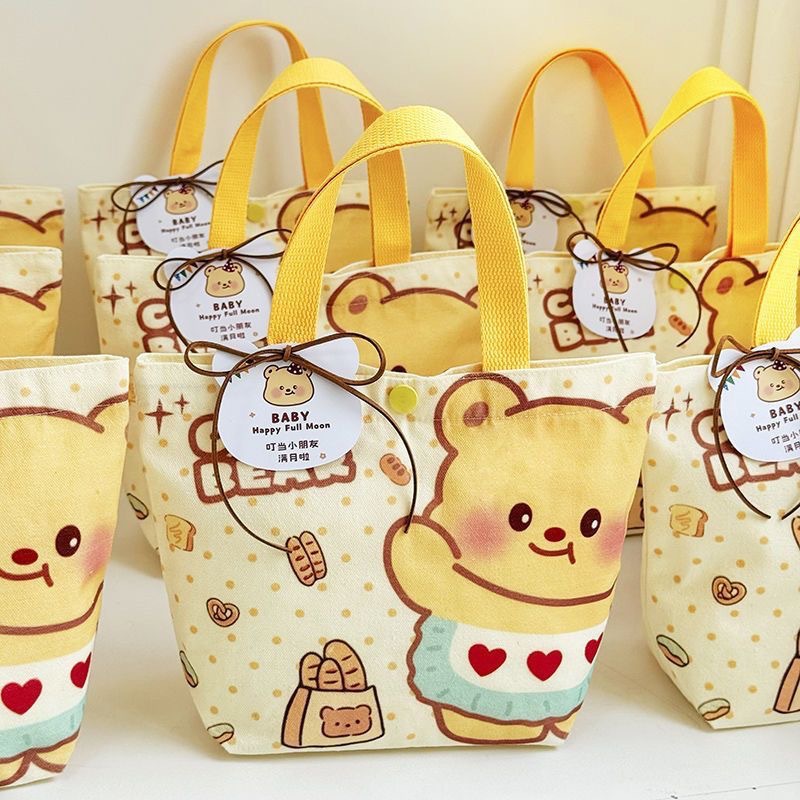 Children's Souvenir Canvas Bag, Handbag, Lunch Bag, Primary School Student Kindergarten Gift Bag, First Birthday Bag