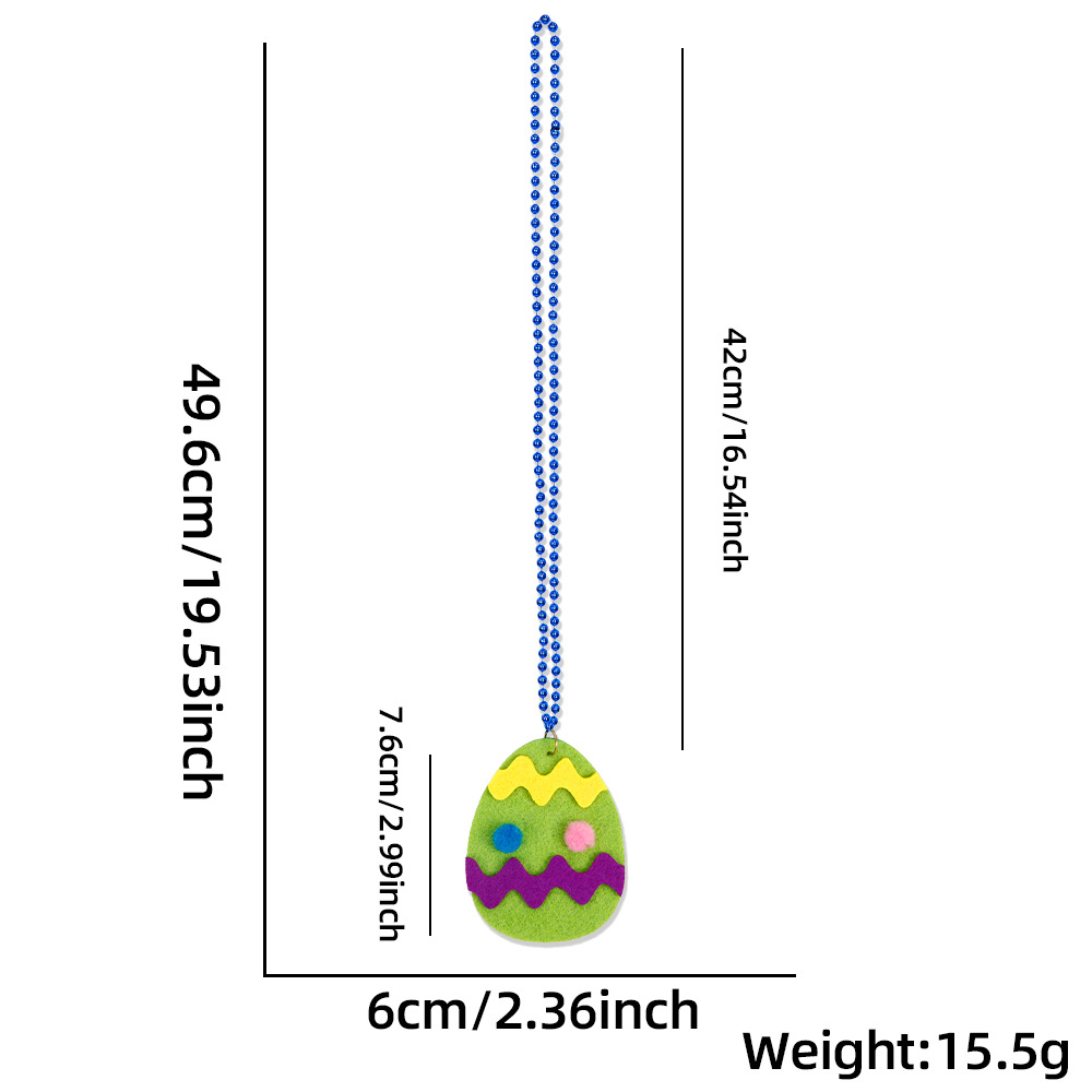 Cruzar la frontera europea y americana nuevo collar de Pascua de los niños de Primavera de la familia vestido de fiesta de huevo de conejo galvanoplastia Cadena de cuentas