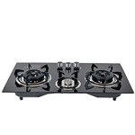 炉具跨境批发燃气灶嵌入式三眼煤气灶台嵌两用液化气灶玻璃炉厨具