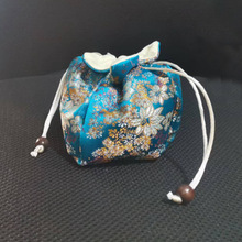 淘瓷八中国风单杯收纳带主人杯袋便携旅行茶具茶杯布包束口棉麻袋