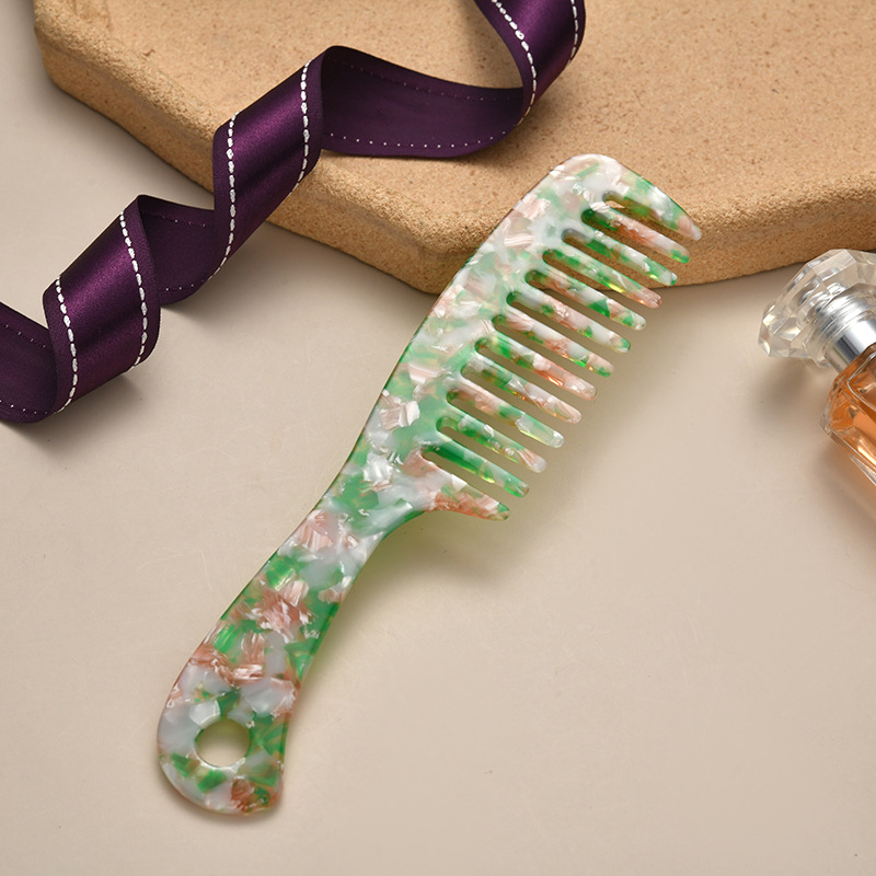 Jianzhi europeo y americano estilo coreano moda acetato placa anti-estática peine Corea del Sur ins lindo peine del pelo largo peine