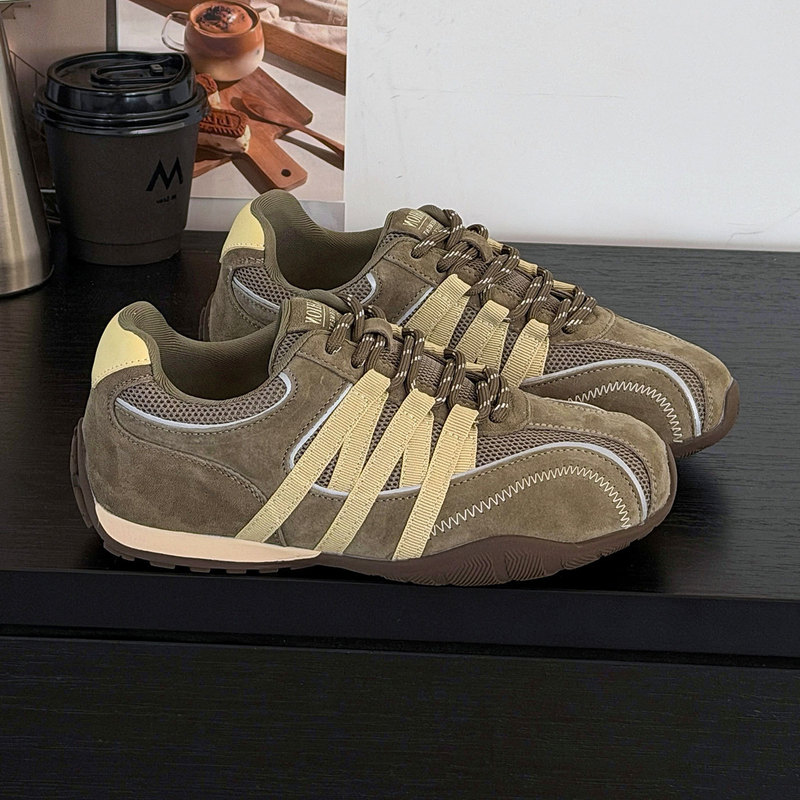 2026 Autumn Thick-Soled Color-Block Versatile Casual Sneakers, Genuine Leather Mesh Korean Style Flat Sneakers, Women's Forrest Gump Shoes 2026 Autumn Thick-Soled Color-Block Versatile Casual Sneakers, Genuine Leather Mesh Korean Style Flat Sneakers, Women's Forrest Gump Shoes