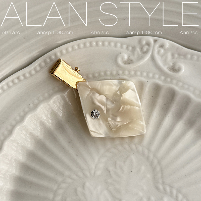 Alan Sweet Girly Star Love ダイヤモンド付きプリンセスヘッドバングヘアクリップ酢酸繊細なヘアクリップサイドクリップ|undefined