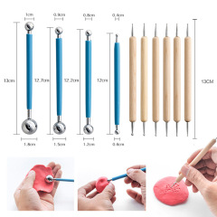 跨境陶藝工具10件套裝粘土泥塑點鑽筆 DIY手工製作花瓣圓球棒