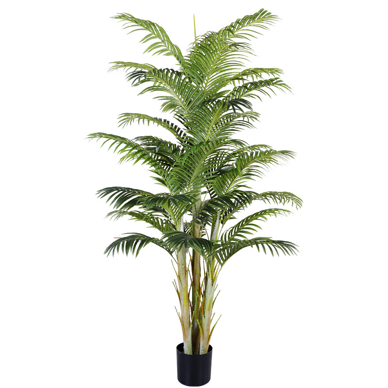 Planta Artificial Grande de Color Verde, Árbol de Girasol Fénix, Palmera Areca Artificial para Interiores, Árbol Artificial Decorativo, Planta Artificial de Girasol Fénix en Maceta