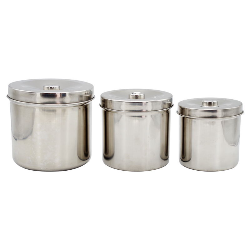Medical Stainless Steel Jar Oil Paste Jar Alcohol Jar Cotton Jar Iodophor Jar Dressing Cotton Ball Gauze Jar Thickened