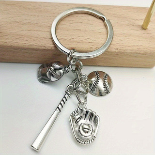 Serie de oro de aleación de venta transfronteriza caliente fútbol béisbol rugby sombrero hechicero puño llavero colgante mochila