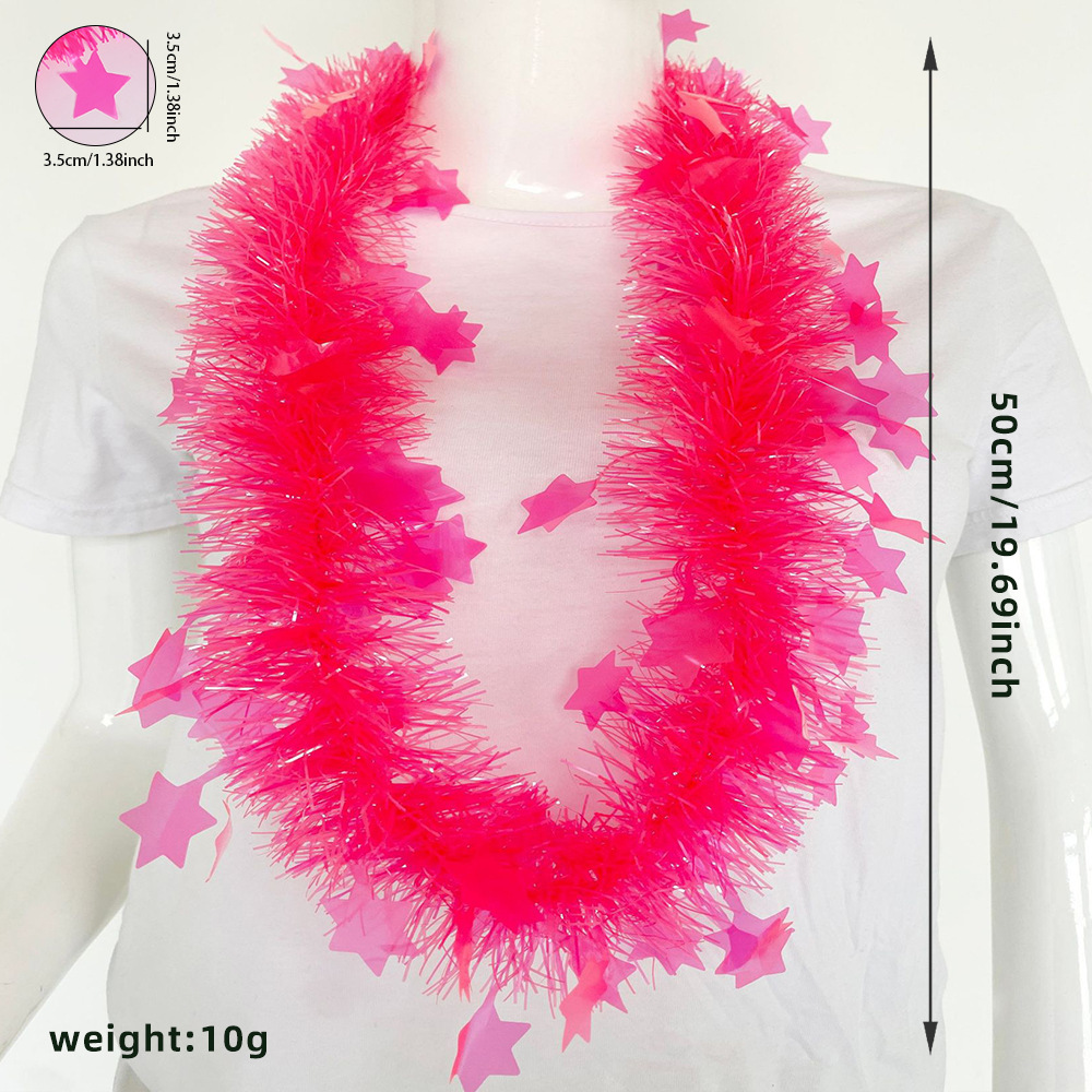 Fiesta fluorescente cuello colgante guirlanda set macaron estrella colorida anillo de cuello pulsera de neón tema flor de muñeca decoración