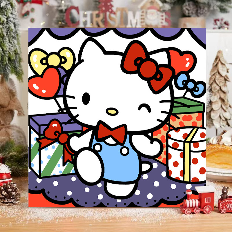 サンリオデジタル油絵 diy 手描きカラーリングクロミメロディー漫画かわいい装飾画メーカー卸売|undefined