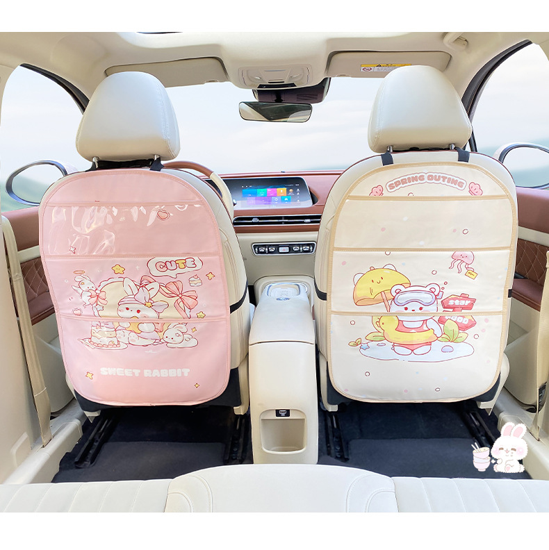 Cute car anti-kick pad rear universal car seat rear seat anti-wear pad cartoon children's car back anti-dirty