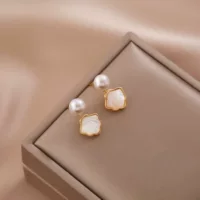 Серьги с жемчугом One Bei Zi, женские нишевые серьги в виде натуральной материнской ракушки, 2021, новая мода, серебряные серьги-иглы S925