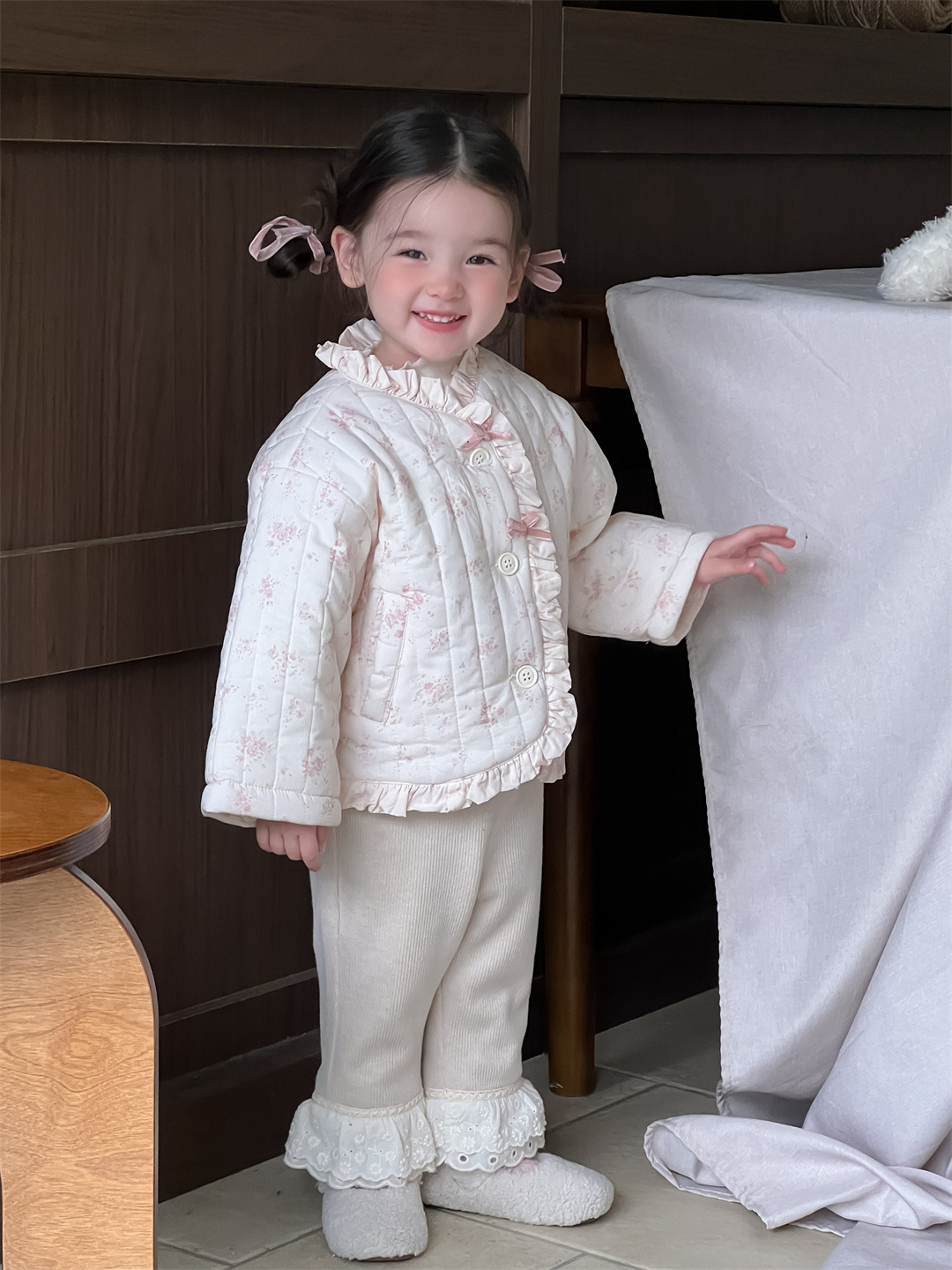 Ropa de algodón de invierno infantil otoño invierno ropa de terciopelo ropa infantil coreana niñas abrigas de algodón grueso abrigo de algodón bebé