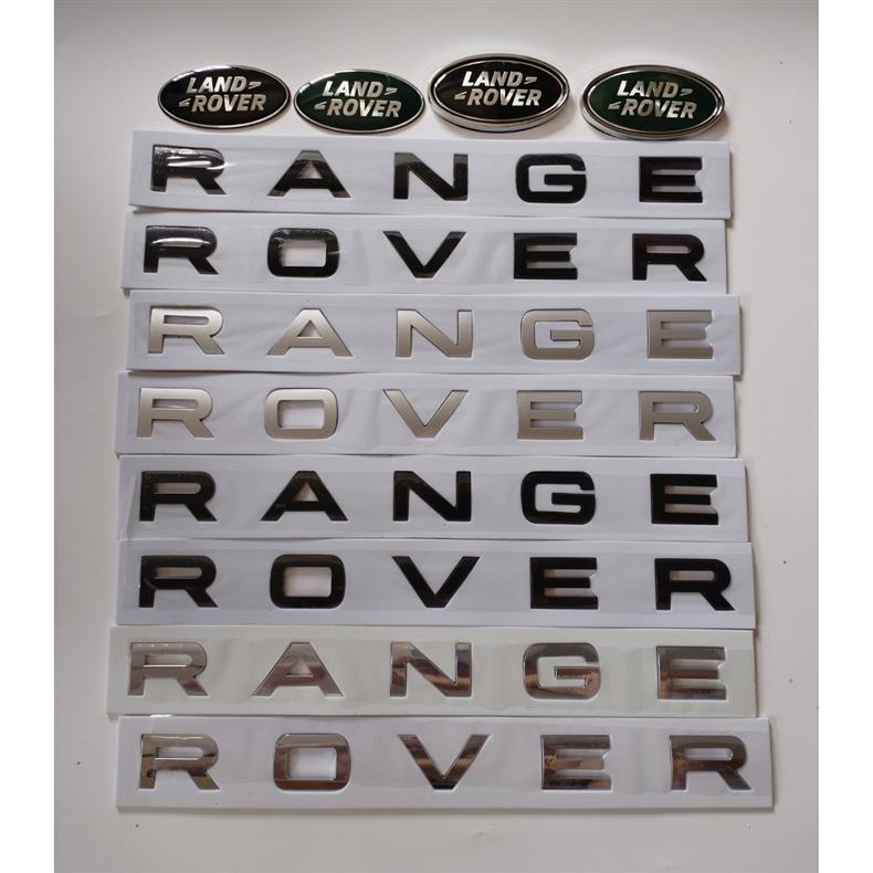 Land Rover emblem, Range Rover Sport hood lettering, English lettering decals, executive edition, Discovery Sport, modified rear emblem