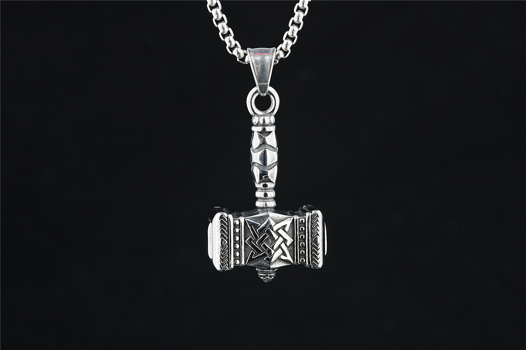 29g Weight Retro Hammer Titanium Steel Men's Pendant Necklace Necklace Pendant
