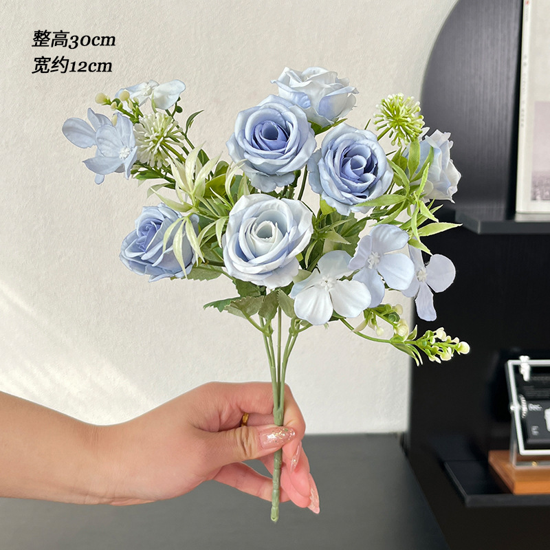 インスタイルローズ造花小さな花束装飾装飾品鉢植え DIY フラワーアレンジメントリビングルーム造花装飾|undefined