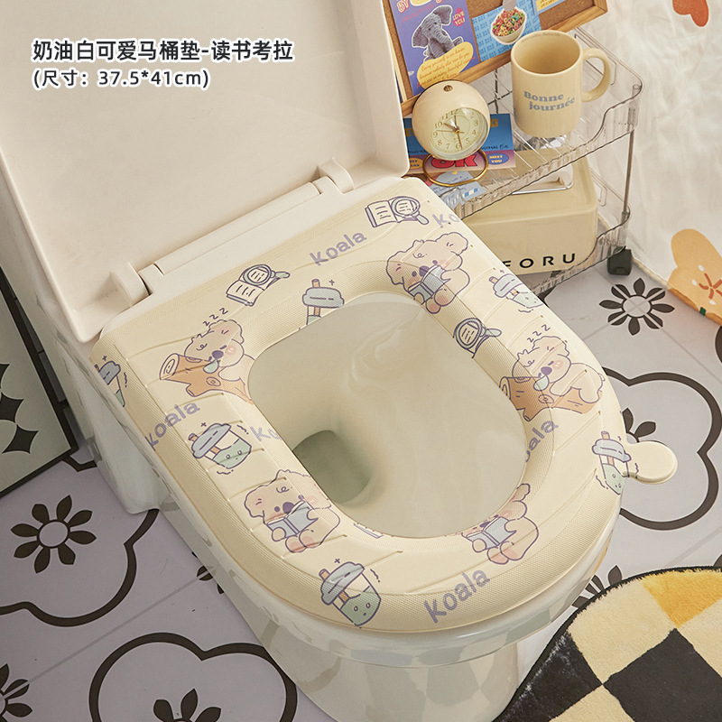 EVA impermeable cojín de asiento de inodoro cuatro estaciones universal hogar cubierta completa cubierta lavable cojín