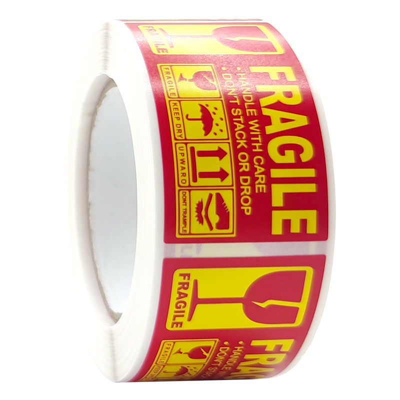 65g Weight letter Pattern Red Warning Fragile Sticker Shipping Self-adhesive Labels Tape 5