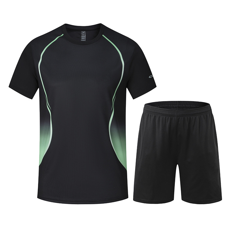 Traje de ropa deportiva Camiseta de manga corta de verano de secado rápido y transpirable Pantalones cortos de entrenamiento de baloncesto para correr por la mañana Ropa de gimnasio 680