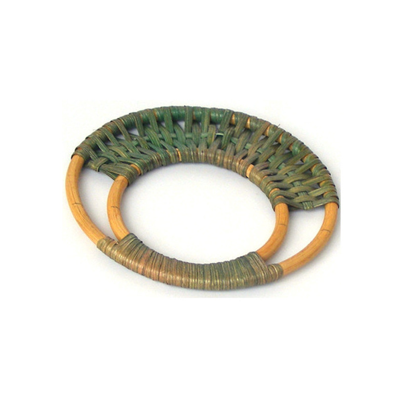 Manija Doble de Ratán/Bambú — Accesorio para Bolsos y Carteras