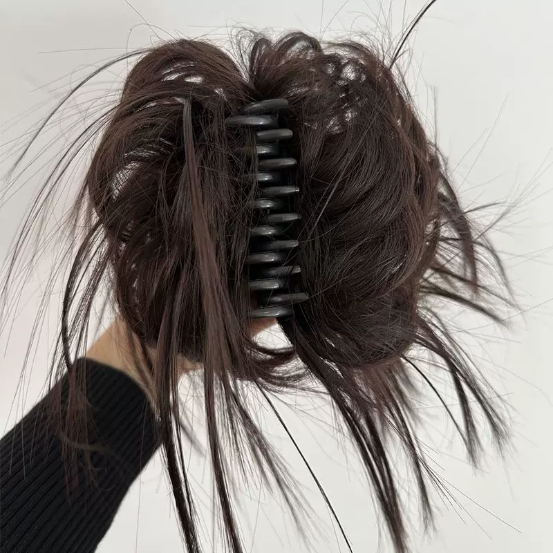 抓夹鸡窝头假发丸子头辣妹凌乱懒人蓬松盘发器大抓夹朋克鸡窝假发