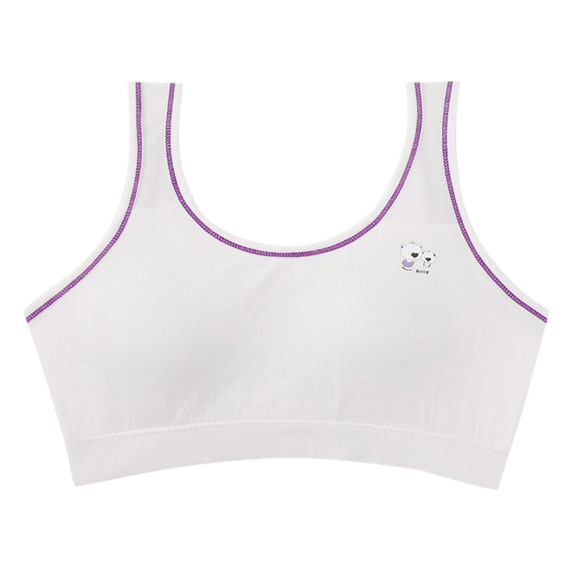 Студенческое нижнее белье для девочек в период развития жилет для девочек Топ Тонкий Бюстгальтер для девочек средней школы