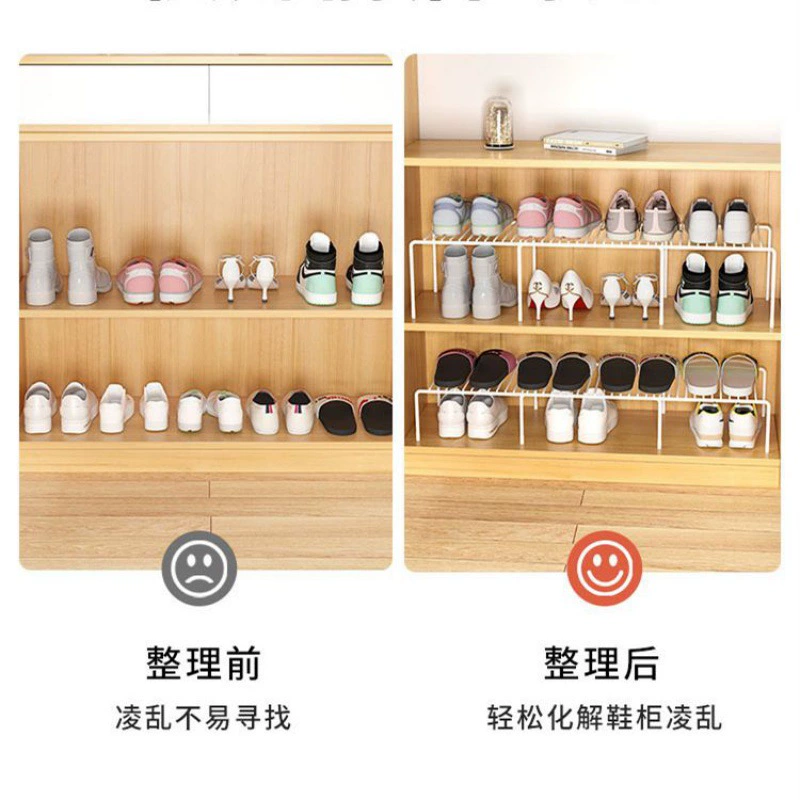 Shoes storage rack Shoe rack provincial space storage partition frame cabinet interior partition partition can retract the layered shelf
