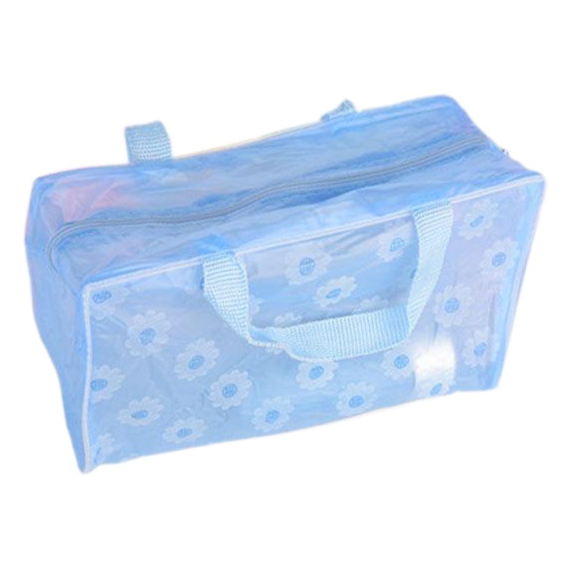 Creativo hogar viaje necesita floral PVC impermeable bolsa de cosméticos lavado y baño suministros bolsa de almacenamiento al por mayor