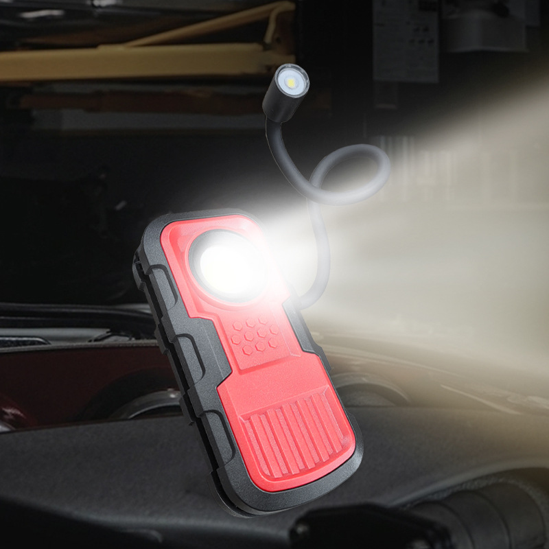 Magnetic work light, portable repair light, LED flashlight, strong light, long battery life, COB lighting