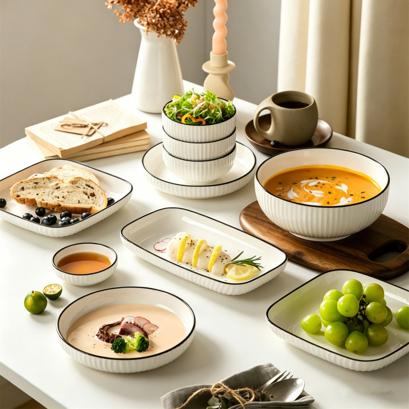 New Chinoiserie Ceramic Bowls and Plates Tableware Set Gift Box Rice Bowl Home Creative Personalized Dishes Soup Noodle Bowl Dish Plate Fish Plate New Chinoiserie Ceramic Bowls and Plates Tableware Set Gift Box Rice Bowl Home Creative Personalized Dishes Soup Noodle Bowl Dish Plate Fish Plate
