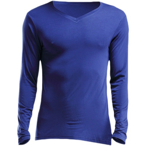 Men's Thin, Comfortable Autumn Base Layer: Basic V-Neck Fitted Underwear for Fall and Winter – Single Piece, Warm-Keeping Top