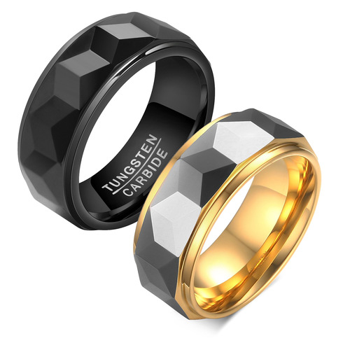 men ring aliexpress ring tungsten steel gold ring korean jewelry wholesale jewelry design TCR-043