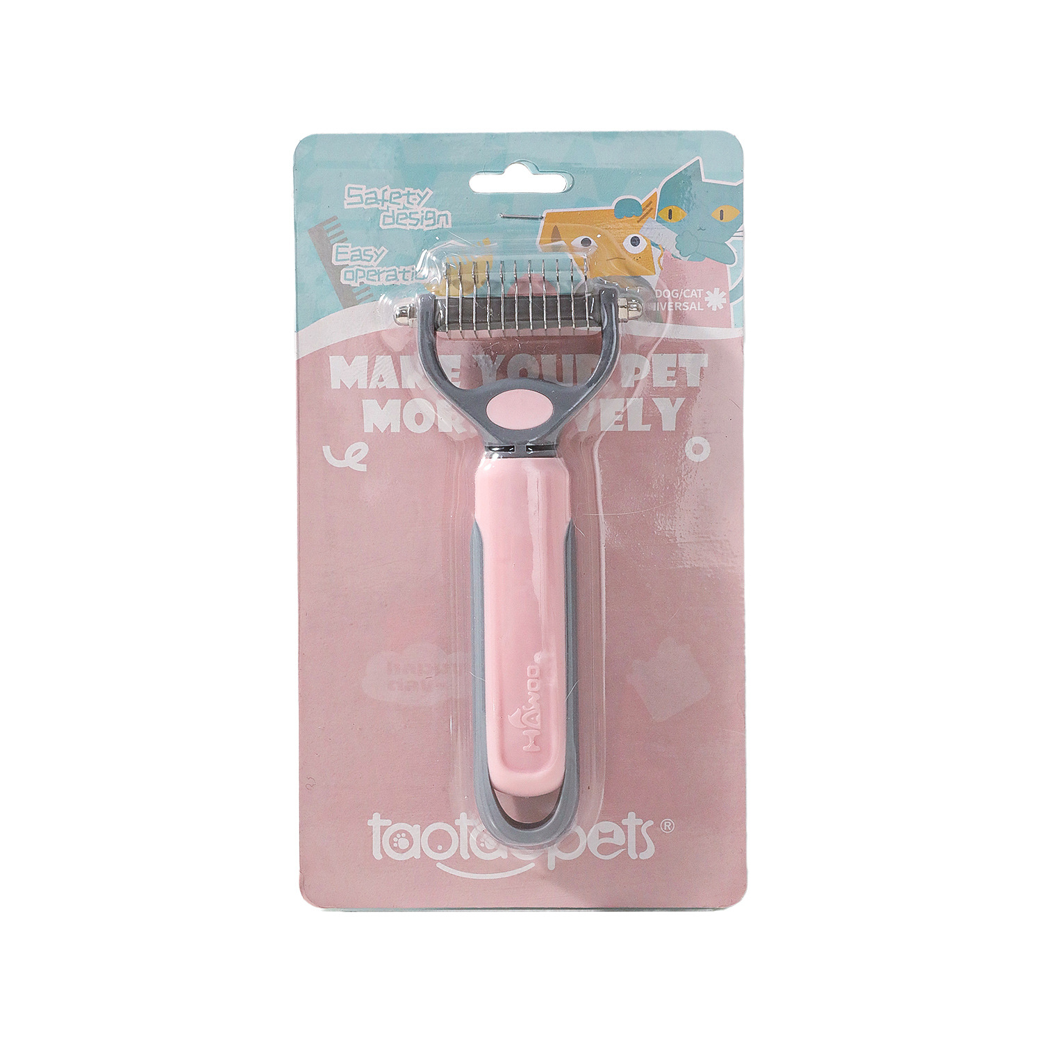 Peine de nudo abierto para mascotas simple de segunda generación de blackshell Peine de rastrillo para mascotas Peine anti-nudo para mascotas