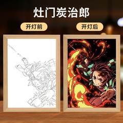 メーカー卸売りの震え音小紅書と同じ鬼滅の刃アニメシリーズの照明画小夜灯創意小置物
