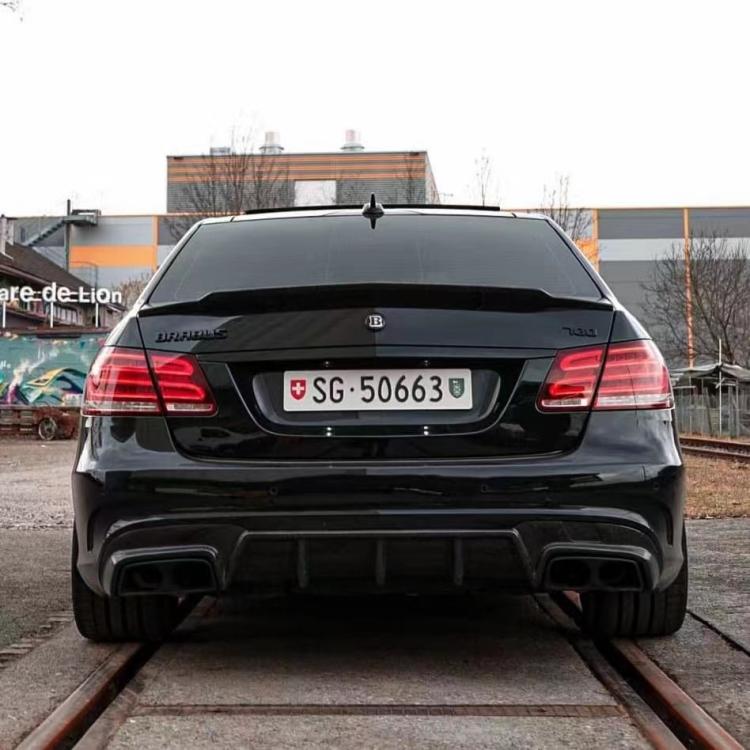 Suitable for Mercedes-Benz E-Class W212 Modification to E63 Front and Rear Bumpers, Carbon Fiber Front Lip, Side Skirts, Rear Lip, Rear Wing, and Hood